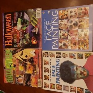 4 Craft Magazines Halloween and Usborne Face Painting EUC
